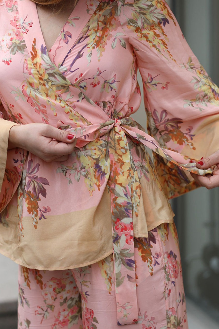 Klaer ByTiMo | Satin Wrap Blouse Antique