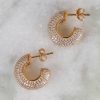 Tilbehor Enamel Copenhagen | Sparkling Luna Hoops Gold