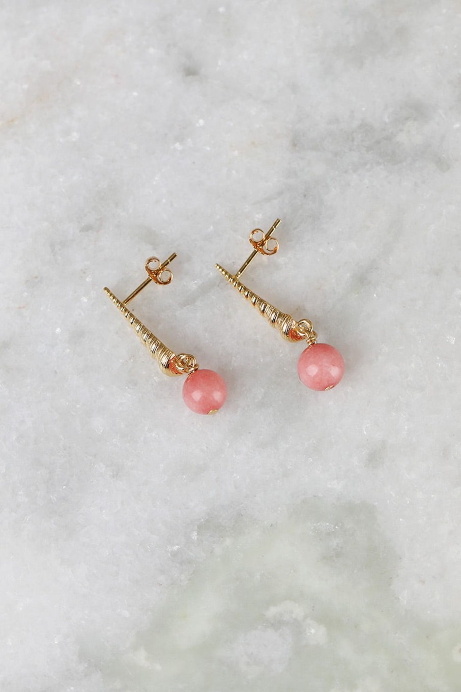 Tilbehor Anni Lu | Turret Shell Earring Seashell Pink